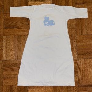 Bunny Blue gingham Appliqué and Embroidery Sleepsack 0-3 months Day gown